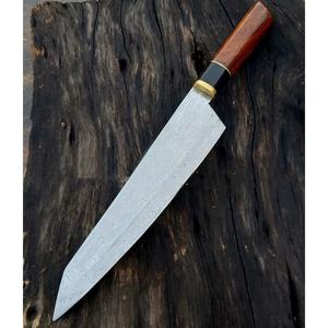 มีดเชฟเหล็กดามัสกัสขนาด 13 นิ้ว ทำมือโดยอาห์หมัด พร้อมปลอกหนัง ด้ามจับสวยงาม ปรับแต่งได้ตามต้องการ - Product Image 3