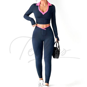 Women's Solid Casual Above Knee Short Yoga Set Customized High Quality Breathable Quick Dry Summer Fashion Yoga Wear - Product Image 2