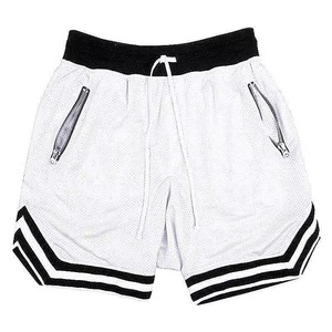 Men's Red Sporty <b>Shorts</b> With <b>Zip</b> <b>Pockets</b> Mid Waist Drawstring Breathable Polyester <b>Short</b> Length Casual Style - Product Image 5