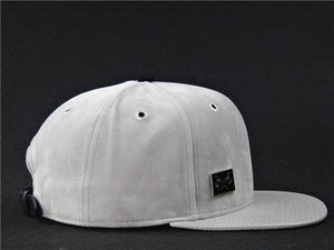 Casquette Snapback Unisexe Grise 6 Panneaux en Coton à Visière Plate Style Urbain Décontracté pour Adultes - Product Image 3