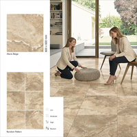 Carreaux de sol vitrifiés Kajaria Alecia Verde 2x2 en porcelaine marbrée 24x24 (60x60) pour le revêtement de sol du salon, catégorie de produits GVT/PGVT