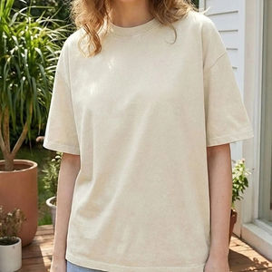 Camisetas de Verano para Mujer, Estilo Brasileño, Sólidas, Casuales y Elegantes, Manga Corta, Cuello Redondo, 100% Algodón, Vintage, Oficina, Negocios, Venta al Por Mayor - Product Image 3