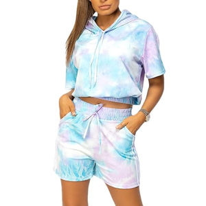 Conjunto de Shorts de Lona de Alta Calidad para Mujer, Estilo Urbano, Transpirable, por Encima de la Rodilla, de 2 Piezas, Corte Regular, Color Sólido - Product Image 5