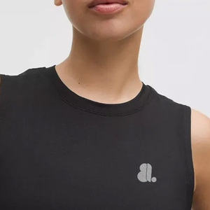 Camiseta Deportiva de Tirantes para Mujer, Ajustada, de Secado Rápido, Ecológica, Transpirable, de Spandex/Algodón, Diseño Liso, Ropa Deportiva Informal - Product Image 6