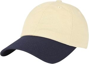 Casquette classique bicolore – 100 % coton, sangle à boucle métallique réglable, coupe basse, casquette de baseball unisexe - Product Image 5