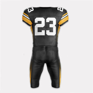 Uniformes de football américain personnalisés en sublimation en gros, haute qualité, couleur unie, coupe ajustée, respirants, séchage rapide, unisexe - Product Image 3