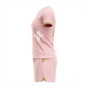 Uniforme de Fútbol con Estampado por Transferencia de Calor y Logotipo Blanco, 100% Poliéster de Alta Calidad, Manga Corta, Transpirable y de Secado Rápido para Mujer - Product Image 5