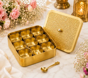 Customized Brass Spice <b>Box</b> Square Shape Engraved Logo Stylish Food Safe Container Brass Spice <b>Box</b> - Product Image 3