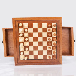 ILAHI's Eco-Friendly Rustic Polished Rectangle <b>Chess</b> <b>Board</b> Game 100% Handmade Pure Wood Animal/Love Style Customized Size <b>Chess</b> - Product Image 1