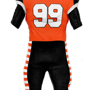 Custom Sublimated American Football Uniform Men's V-<b>Neck</b> Jersey Plus Size Eco-Friendly Moisture Wicking Fitted Short Sleeve - Product Image 5