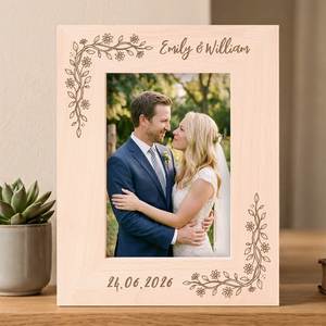 MDF Customizable Photo <b>Frame</b> with Matted Finish Shatterproof Vertical Rectangle <b>Design</b> for Home Decor - Product Image 5