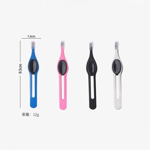 BAFA SURGICAL INSTRUMENTS - Pinzas para Cejas de Acero Inoxidable de Colores, Punta Inclinada, Estilo Moderno y Preciso, 9.5 cm, Ligeras, 1/4 Piezas - Product Image 1