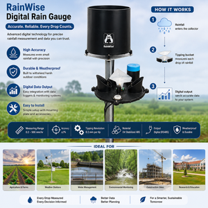 เซ็นเซอร์วัดปริมาณน้ำฝน RainWise |   อุปกรณ์วัดปริมาณน้ำฝนแบบดิจิทัลสำหรับการวิจัยทางอุตุนิยมวิทยาและการตรวจสอบสิ่งแวดล้อม - Product Image 4
