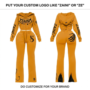 ชุดวอร์มผู้ชาย ZAINI ZI-058 350 กรัม ผ้าฝ้ายพรีเมียม 100% ผ้าฟลีซ สตรีทแวร์ สำหรับฤดูหนาว สีมัสตาร์ด ระบายอากาศได้ดี ชุด OEM - Product Image 1