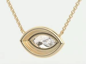 จี้เพชรทรงมาร์คีส์ประดับเพชรโมอิสซาไนต์ VVS ดีไซน์หรูหรา ตัวเรือนเงินแท้ 925 ชุบทอง ราคาสุดคุ้มสำหรับผู้หญิง - Product Image 4