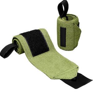 Olive Green <b>Wrist</b> <b>Wraps</b> Professional Weightlifting Support Straps <b>Gym</b> Fitness Training Brace Protective Gear OEM - Product Image 1