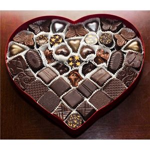<b>Heart</b> Shaped <b>Chocolate</b> Box Serving Tray | Luxury Valentines Day Gift Tray | Decorative Dessert Display For Party & Wedding Trays - Product Image 1