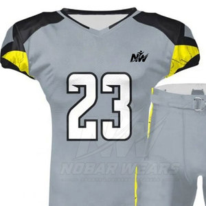 Uniforme de football américain Dynamic Team, tissu respirant, coutures solides et design résistant à la décoloration pour les matchs réguliers et les tournois. - Product Image 6