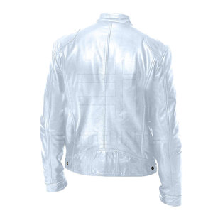 Men's High Street Style Leather <b>Jacket</b> with Stand Collar and Front Logo Customizable <b>Waterproof</b> Winter Wear Wholesale - Product Image 2