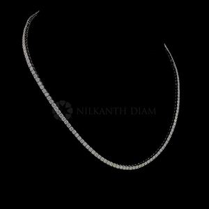 7.0Ct Round Lab Grown Diamond Tennis Collier 4 Prong Setting in 10K 14K 18K Solid Gold Wedding Anniversary Birthday Gift - Product Image 5