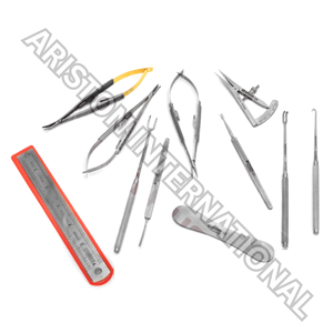 Kit de Instrumentos Quirúrgicos de Acero Inoxidable para Blefaroplastia Ariston International AI-Blepharoplasty, 30 Piezas, Reutilizable, para Operaciones de Párpados, con Certificación CE - Product Image 2