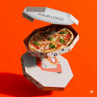 Boîte à pizza rigide en carton ondulé, matériaux recyclés écologiques, laminage mat personnalisé, emballage alimentaire, fabricant en gros, OEM ODM