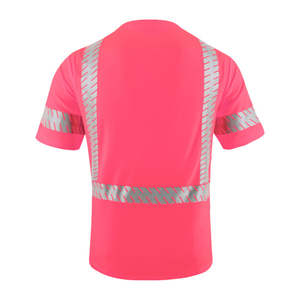 Camiseta de Seguridad Reflectante de Alta Visibilidad, Camiseta de Trabajo con Cinta Reflectante Personalizada - Product Image 1