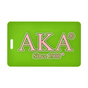 Since 1908 Luggage <b>Tag</b> Green PVC Travel Bag <b>Tag</b> with Pink Lettering <b>ID</b> Address Card Holder Suitcase Identifier Travel Accessory - Product Image 1