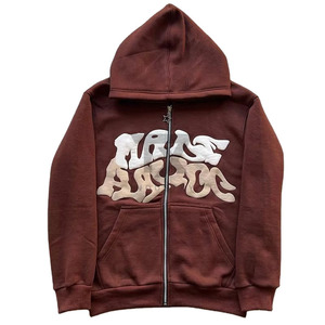 Sudadera con Capucha de Diseño Personalizado con Estampado Puff para Hombre, 100% Algodón Tejido, Transpirable, Informal, para Uso Diario y Urbano - Product Image 2