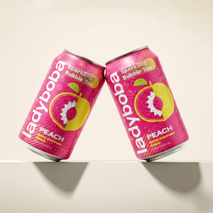 Thé Boba Pétillant Aromatisé à la Pêche/au Raisin en Canette de 310 ml - Vente en Gros - Product Image 2