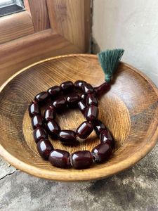 Tasbih musulman en pierre, fait main, écologique, en résine, avec perles d'ambre et turquoise, chapelet de prière, bijou de comptage - Product Image 6