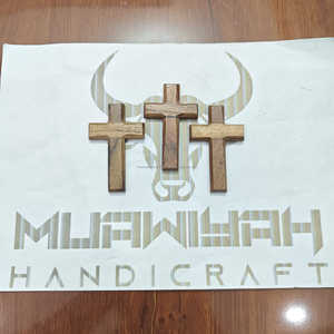 Perfect quality Wooden Cross small polished wooden cross appears to be a handcrafted tabletop decoration Christmas wall decor - Product Image 6
