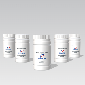 Capsule Vitamin <b>Bottle</b> <b>Mini</b> Medicine Case Portable Pill With Cap Pavico Vietnam Manufactory Factory Price PET Pharmaceutical - Product Image 2