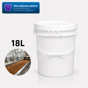 5 Gallon 18L Plastic <b>Bucket</b> <b>with</b> Flat <b>Lid</b> for Animal Food Packaging, ISO 9001 Manufacturer - Product Image 1