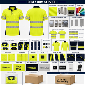 Camiseta Polo Reflectante de Alta Visibilidad para Mujer con Bolsillo en el Pecho, Uniforme de Trabajo de Poliéster, Impresión de Logotipo Personalizado - Product Image 3