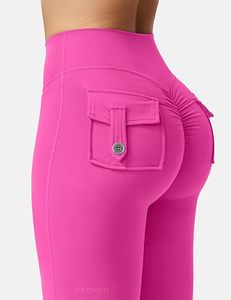 Leggings de yoga évasés taille haute pour femmes avec poche arrière, pantalon de fitness extensible coupe bootcut - Product Image 6