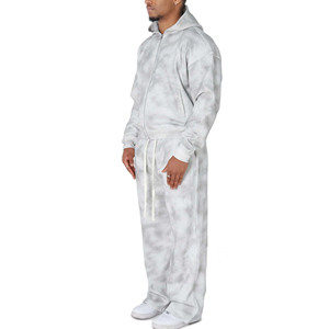 <b>women</b> baggy pant Plus Size Heavyweight 100% Cotton Two Piece Tracksuit Set Sweatpants and Hoodie <b>Flared</b> <b>Joggers</b> OEM - Product Image 4