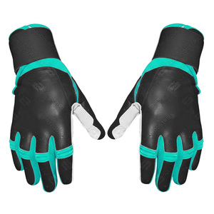 SAAR INDUSTRIES SI-BG-QN03 Leather Baseball Batting Gloves-Ambidextrous Design <b>Hook</b> Loop Closure Wrist Support Customizable - Product Image 2