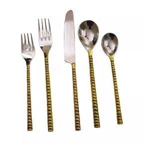 Nouvel ensemble de couverts en métal plaqué or pour la cuisine, cuillère et fourchette en métal à prix abordable - Product Image 2