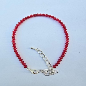 Super Quality AAA-Grade Carved Natural Crystal <b>Bracelet</b> with Red garnet anklet lastic Beads Gemstone Crafts - Product Image 3