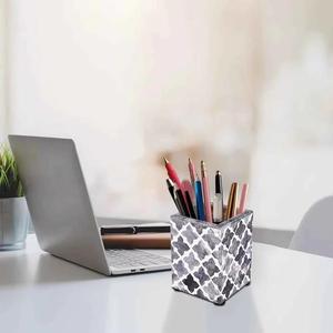 HASAN CRAFT Vase de table moderne écologique en os incrusté, Organisateur de bureau artisanal haut de gamme pour la décoration de bureau - Product Image 2