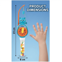Mainan Pancing Permen Kucing Kartun Candydream dengan Tabung Dispenser Permen, Mainan Isi Permen, Hadiah Promosi Premium