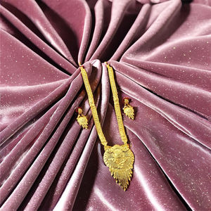 ชุดเครื่องประดับยาวแฟชั่นไมโครโกลด์14K 18K 24K ชุดเครื่องประดับทรงยาวรูปทรงไมโครชุดเครื่องประดับงานแต่งแบบดั้งเดิม - Product Image 3