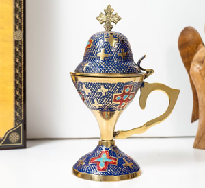 Brûleur d'encens en laiton de style européen, couleur et design personnalisés, fournitures pour événements religieux, cadeau de retour, brûleur de Bakhoor pour la maison - Product Image 5