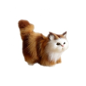Lindo Peluche de Gato de Pelo Sintético Suave de 12 cm, Modelo de Gato Artificial, Juguetes de Peluche para Niños y Niñas, Regalo de Cumpleaños o San Valentín - Product Image 5
