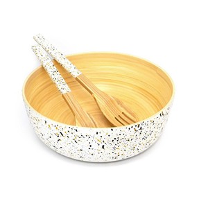 Bols de service modernes jetables en bois de manguier et d'acacia, artisanaux, pour salades, vaisselle de fête, prix de gros usine, fabriqués en Inde - Product Image 4