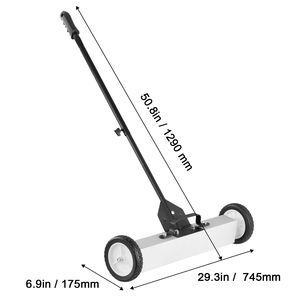 Barredora Magnética de 24 Pulgadas con Capacidad de 50 Libras, Barredora Magnética Rodante con Ruedas, Tipo Manual, para Uso en Calles - Product Image 6