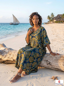 Printed <b>Kaftan</b> Dress Ladies Beach Wear Soft Fabric Loose Fit <b>Summer</b> Resort Cover Up Island Vacation Wholesale Export Supply - Product Image 2