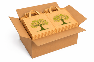 Large Jute Tote <b>Bag</b> With <b>Tree</b> Print Top Handle Hand Length Handle Eco-Friendly Reusable Shopping Grocery <b>Bag</b> - Product Image 5