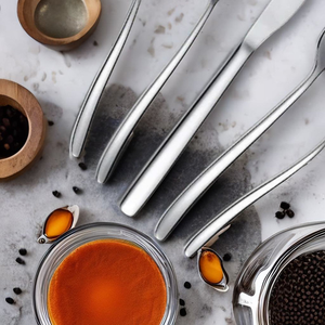 Wholesale Hot Sale Silver Stainless Steel Mirrored Cutlery <b>Set</b> <b>Spoon</b> <b>Fork</b> Flatware for Wedding Restaurant - Product Image 2